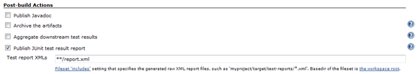 JUnit style report
